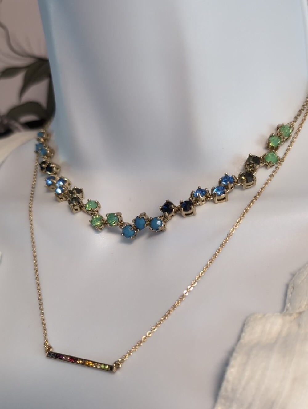 Multi-Color Gemstone Necklace Set - Express